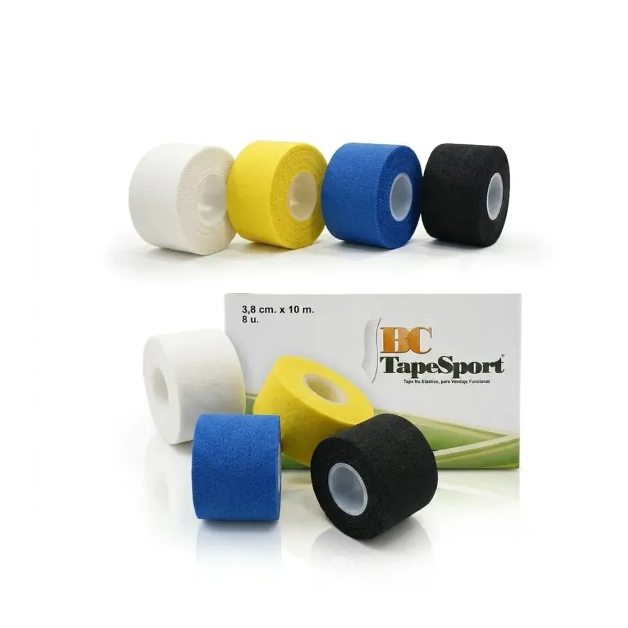 Tape BC Sport: 3,8cm x 10m. Caja de 8 uds. Ver colores