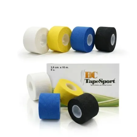 Tape BC Sport: 3,8cm x 10m. Caja de 8 uds. Ver colores