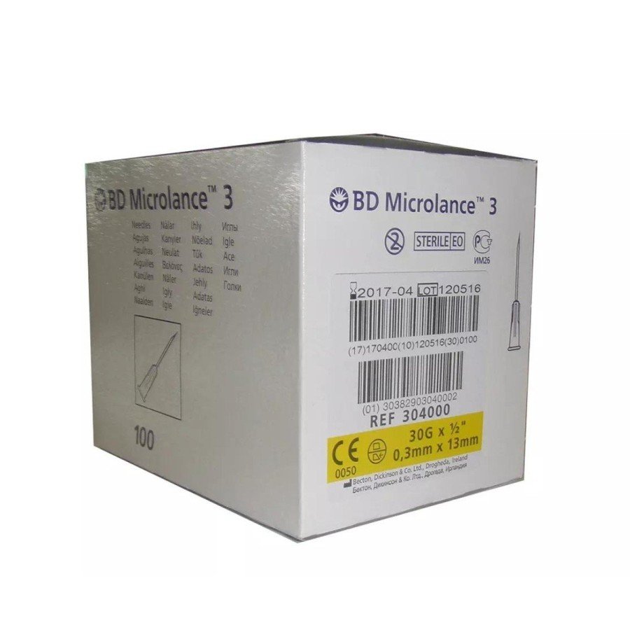 Aguja hipodérmica Microlance 30 g x 1/2" 0,3 x 13 mm. Aguja hipodérmica Microlance 30 g x 1/2" 0,3 x 13 mm.