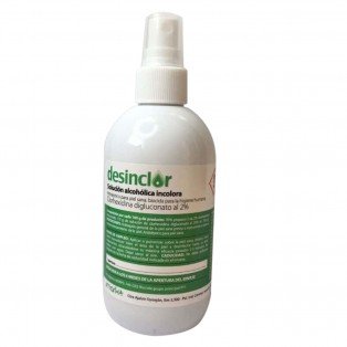 Desinclor Solución alcohólica incolora Clorhexidina 2%. 250 ml