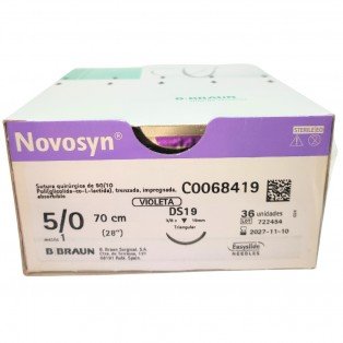 Sutura Novosyn Violet 5/0 (3/8) 70cm DS19 RCP 36u
