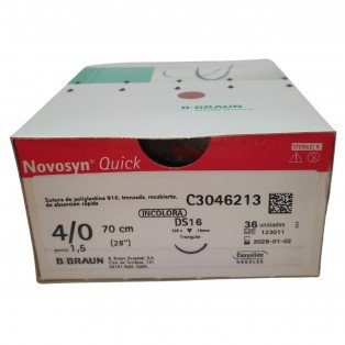 Sutura Novosyn Quick  4/0 (3/8) 70CM DS16 36U