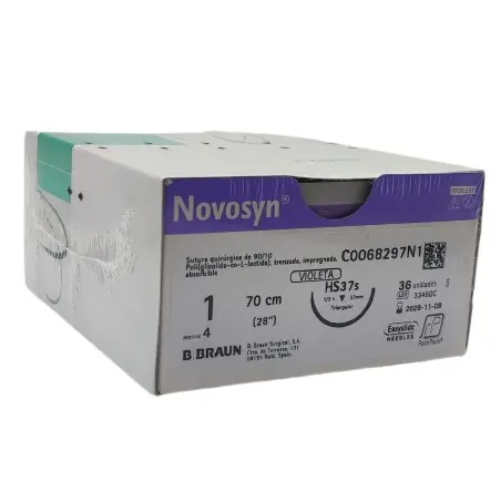 Novosyn Violet 1 HS37s 1/2 70cm C/36u