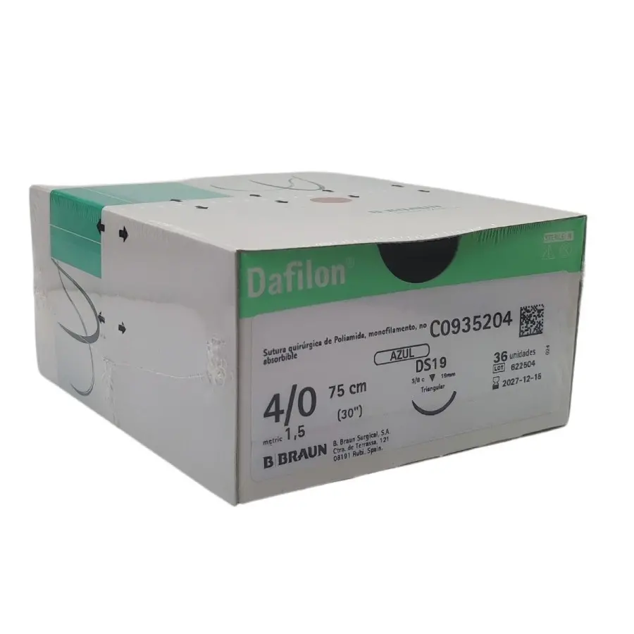Sutura Dafilon Blue 4/0 (1,5) 75CM DS19 DDP- 36 ud