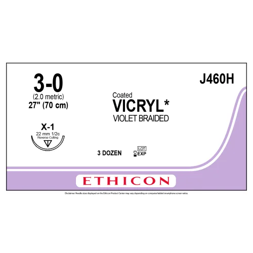 Sutura Vicryl 3-0 1/2 70cm