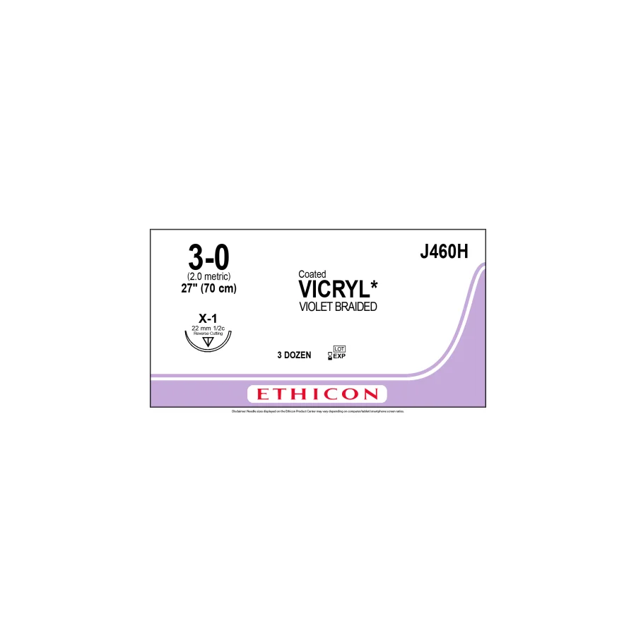 Sutura Vicryl 3-0 1/2 70cm