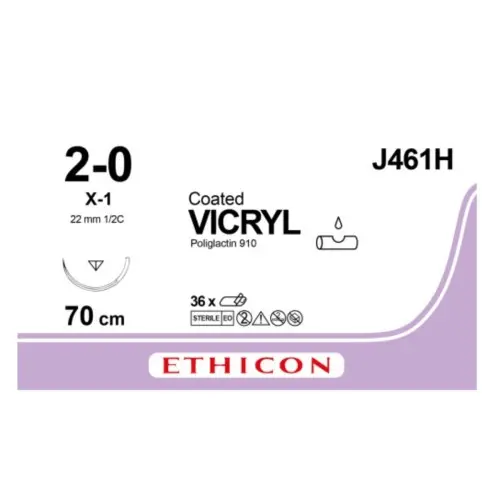 Sutura Ethicon VICRYL violeta 2/0 70cm