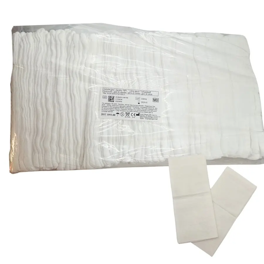 Compresa cosida no estéril 4T 17H 45x45cm (100 uds) Compresa cosida no estéril 4T 17H 45x45cm (100 uds)