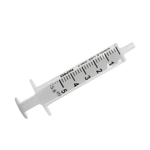 Jeringa 5ml NIPRO 2 cuerpos.
