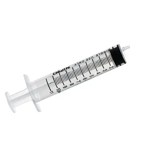 Jeringa 10 ml NIPRO de 3 cuerpos.
