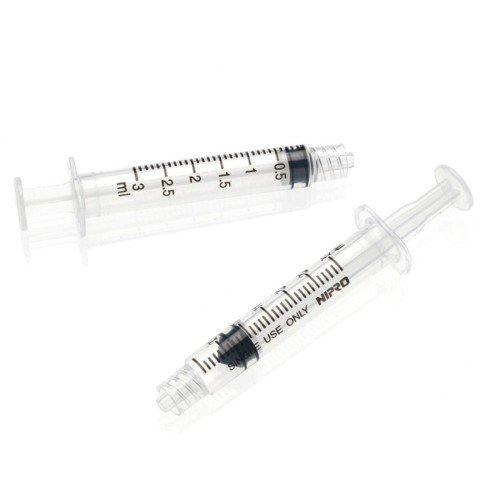 Jeringa 3ml  NIPRO Luer-lock 3 cuerpos. 100 uds
