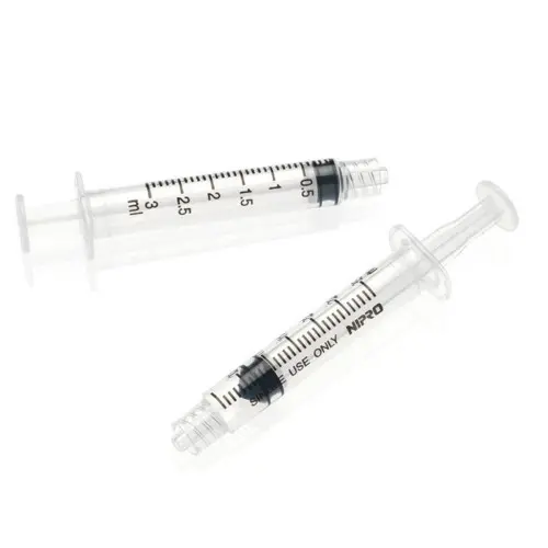 Jeringa 3ml NIPRO Luer-lock 3 cuerpos. 100 uds
