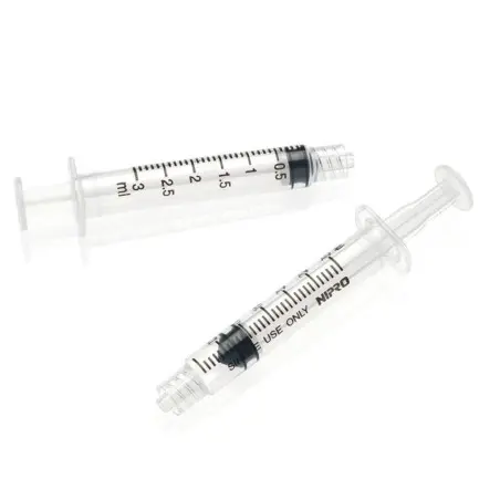 Jeringa 3ml NIPRO Luer-lock 3 cuerpos. 100 uds