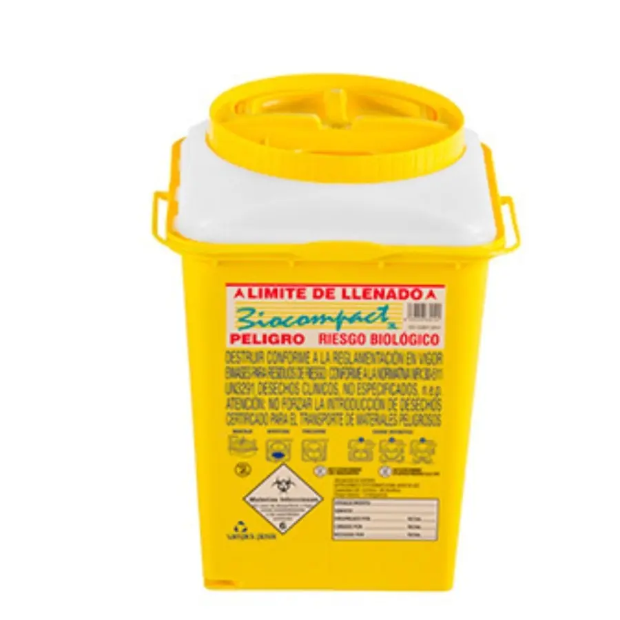 Contenedor de residuos punzantes 3L.