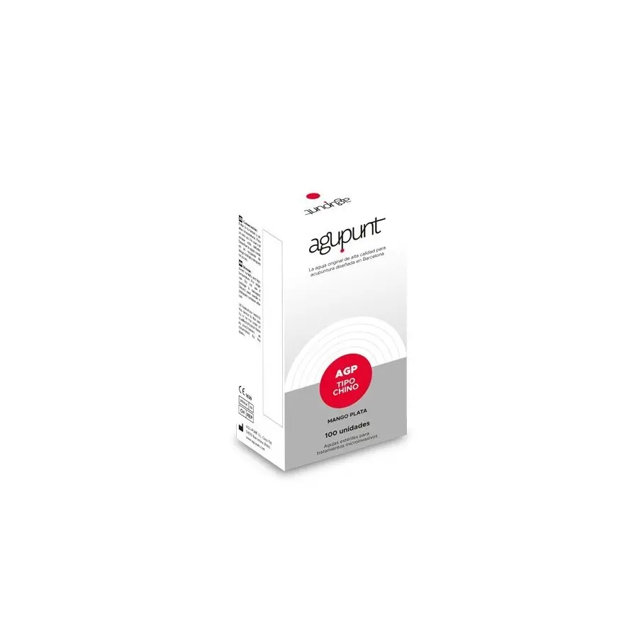 AGP Agujas acupuntura Mango Plata sin tubo guía.100 uds | Sivemedical