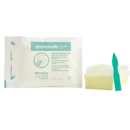 Cepillo esponja estéril con limpiaúñas DISPOMEDIC SCRUB DRY