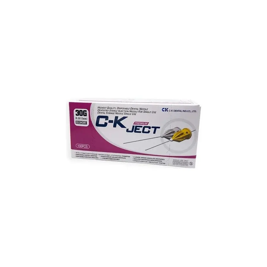 Aguja dental C-K JET 0,3x12mm 100 uds. Extracorta | Simevedical Aguja dental C-K JET 0,3x12mm 100 uds. Extracorta | Simevedical